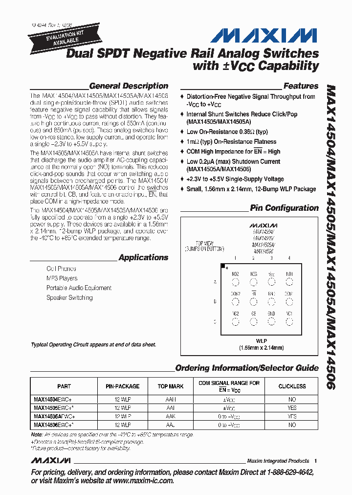 MAX14505_8727194.PDF Datasheet