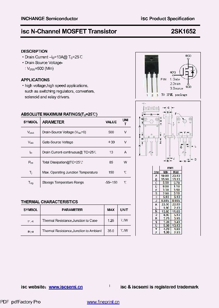 2SK1652_8728430.PDF Datasheet