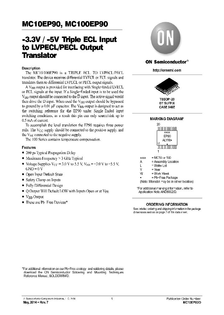 MC10EP90DTR2G_8729082.PDF Datasheet