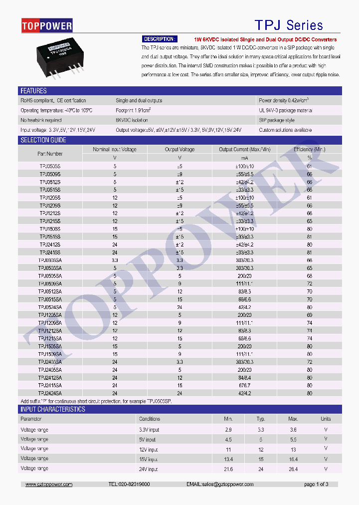 TPJ1509SA_8730310.PDF Datasheet