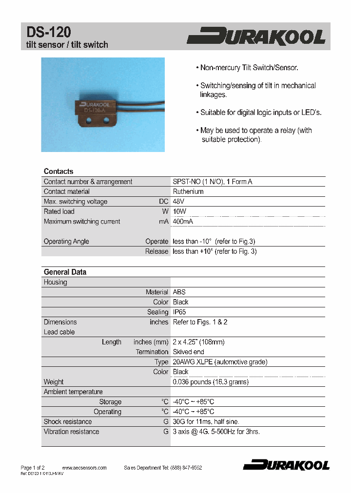 DS-120_8730603.PDF Datasheet