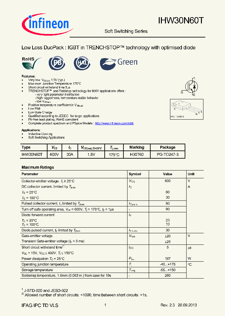 IHW30N60T-13_8730782.PDF Datasheet