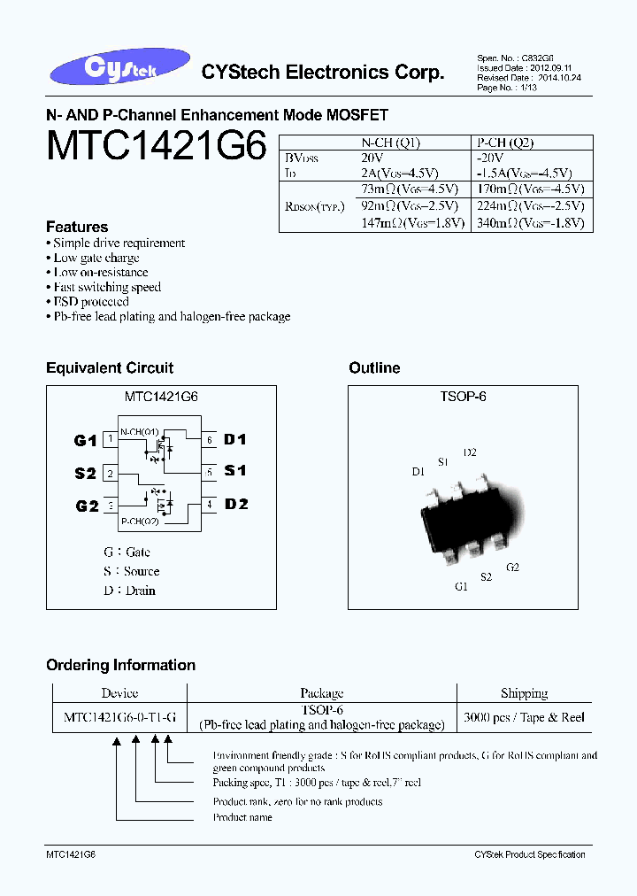 MTC1421G6_8735320.PDF Datasheet