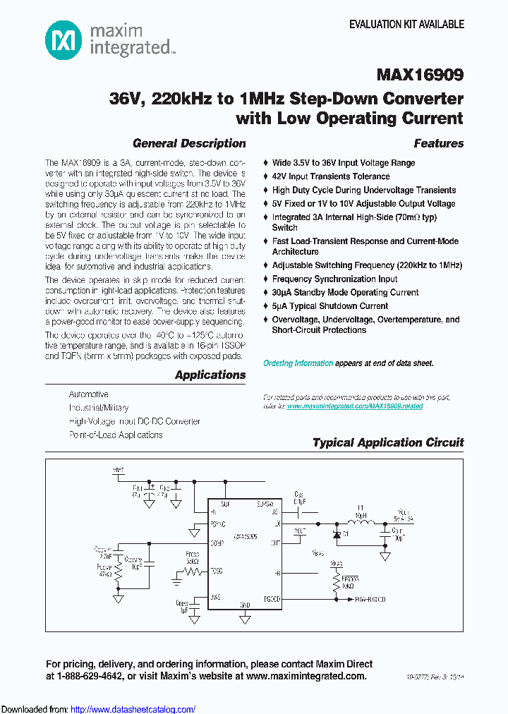MAX16909RAUECFZ_8738750.PDF Datasheet