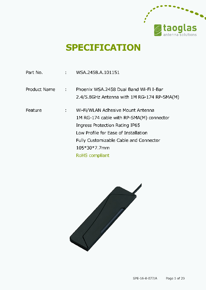 WSA2458A101151_8739663.PDF Datasheet