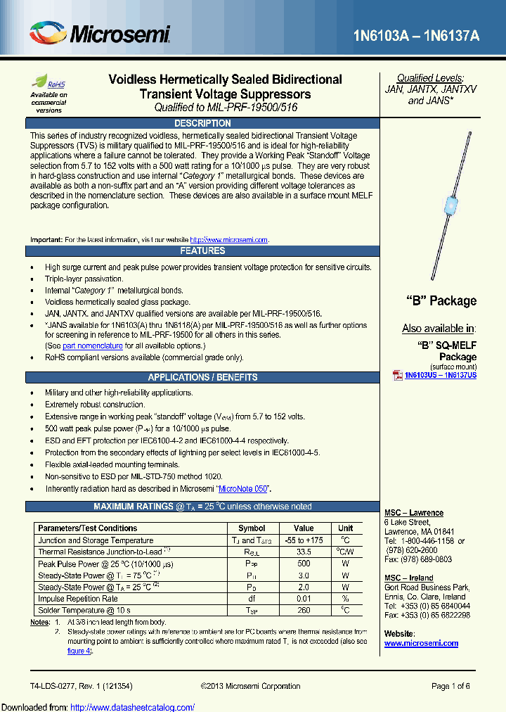 1N6130AE3_8741229.PDF Datasheet