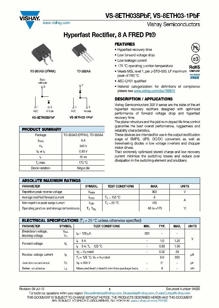 VS-8ETH03-1PBF_8743700.PDF Datasheet