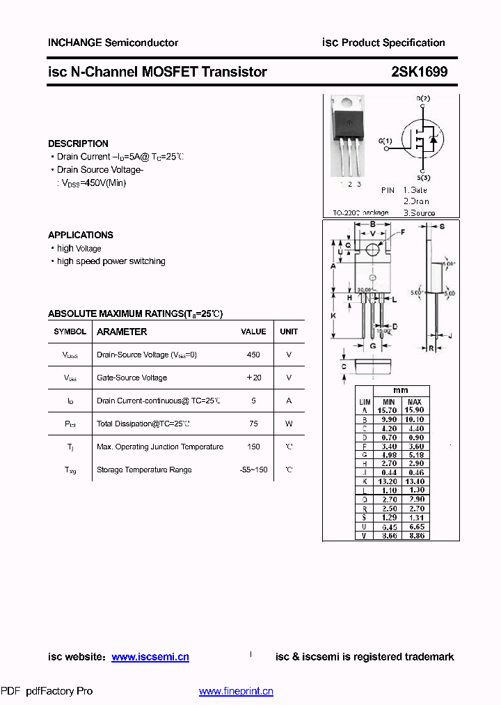 2SK1699_8746669.PDF Datasheet