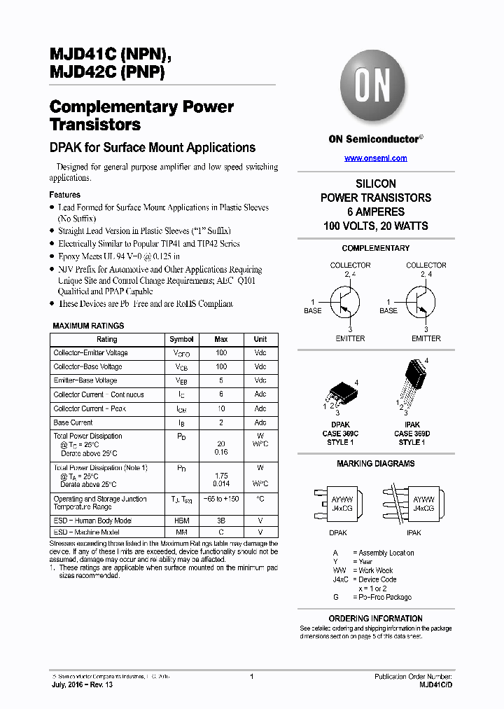 NJVMJD42CRLG_8749040.PDF Datasheet