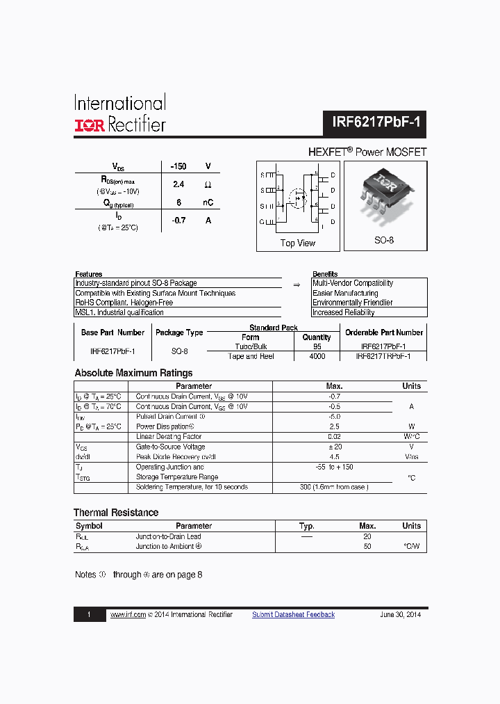 IRF6217TRPBF-1_8750550.PDF Datasheet