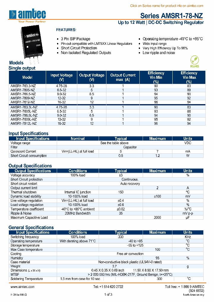 AMSR1-7865-NZ_8751488.PDF Datasheet