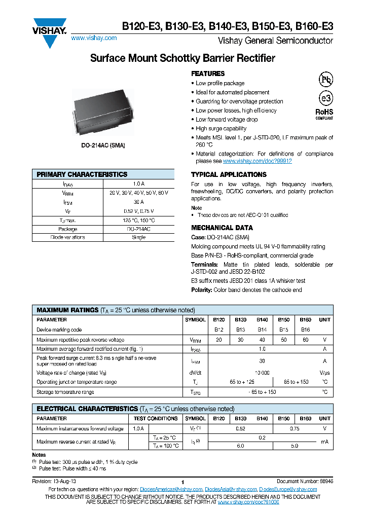 B160-E3_8752405.PDF Datasheet