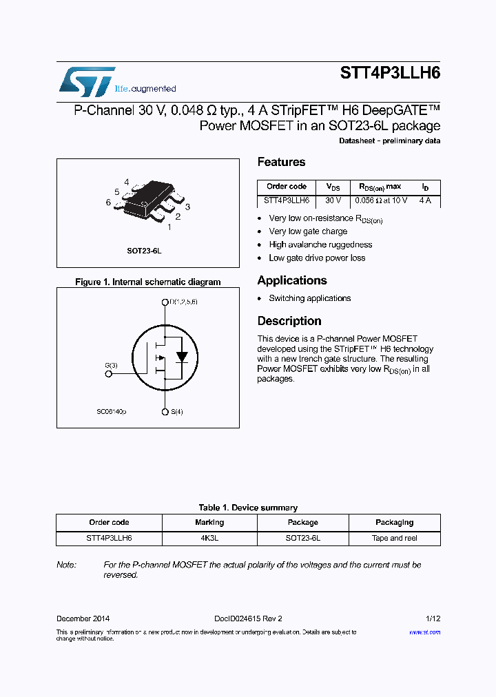 STT4P3LLH6_8752418.PDF Datasheet