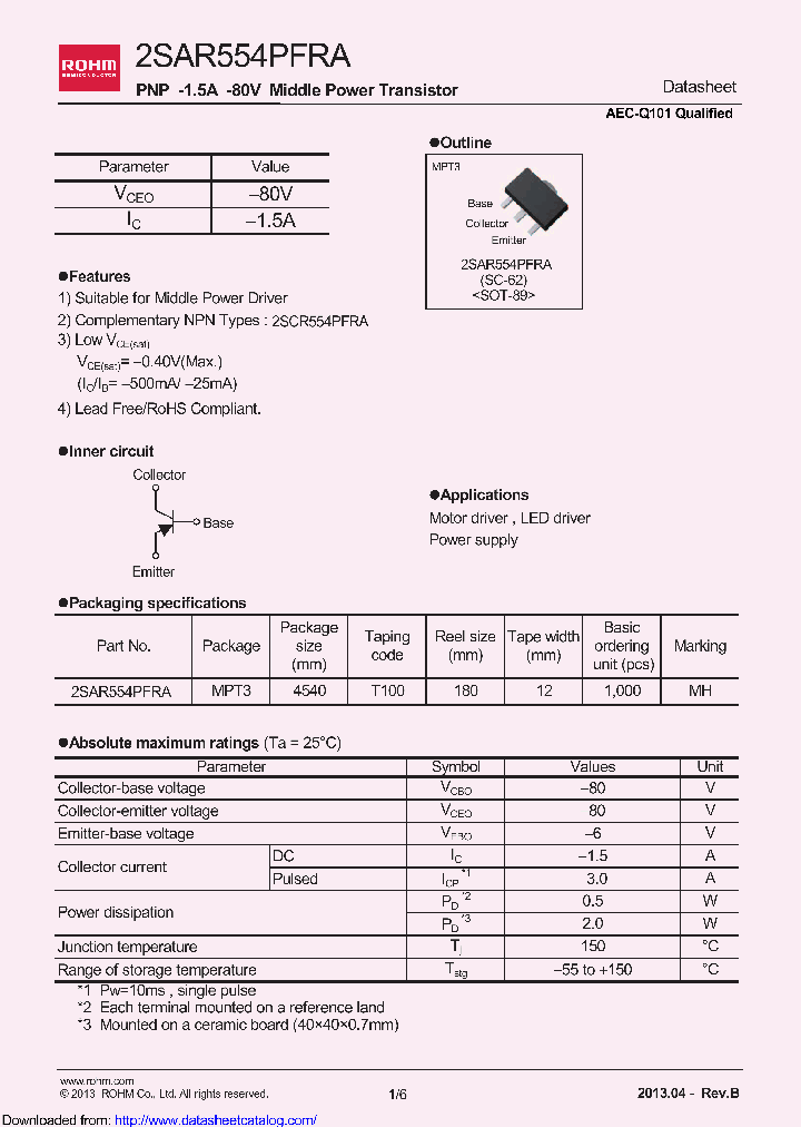 2SAR554PFRAT100_8753710.PDF Datasheet