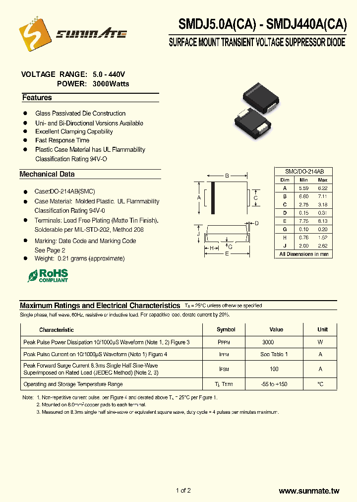 SMDJ400A_8753402.PDF Datasheet
