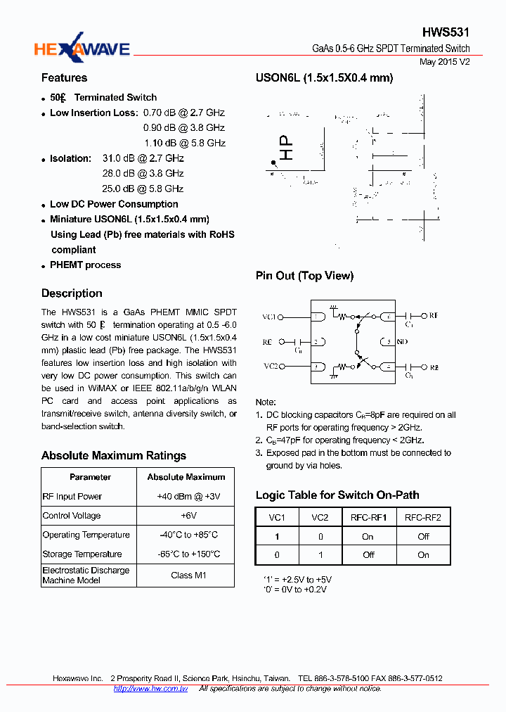 HWS531-V2_8754177.PDF Datasheet