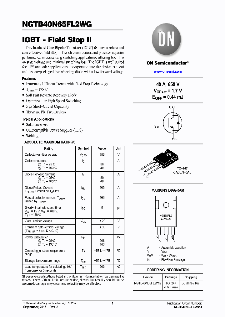 NGTB40N65FL2WG_8755057.PDF Datasheet