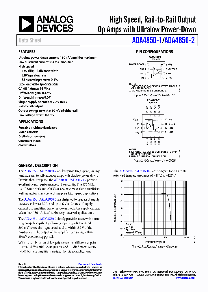 ADA4850-1YCPZ-RL7_8756351.PDF Datasheet