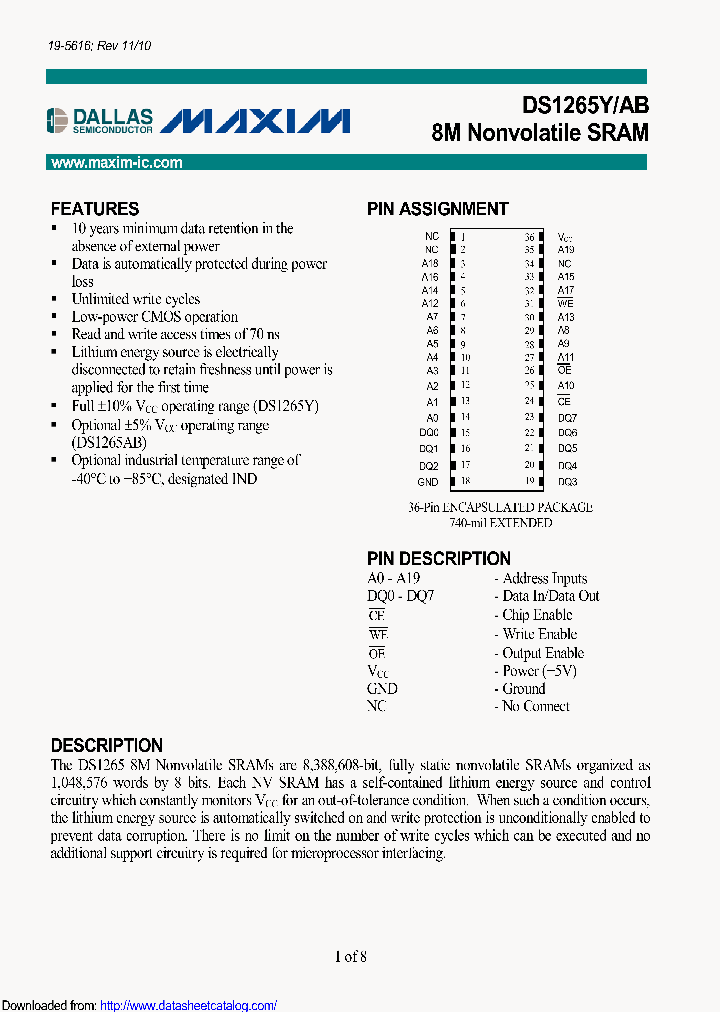 DS1265Y-70IND_8758859.PDF Datasheet