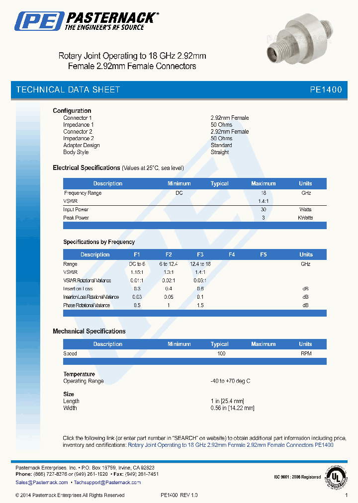 PE1400_8761405.PDF Datasheet