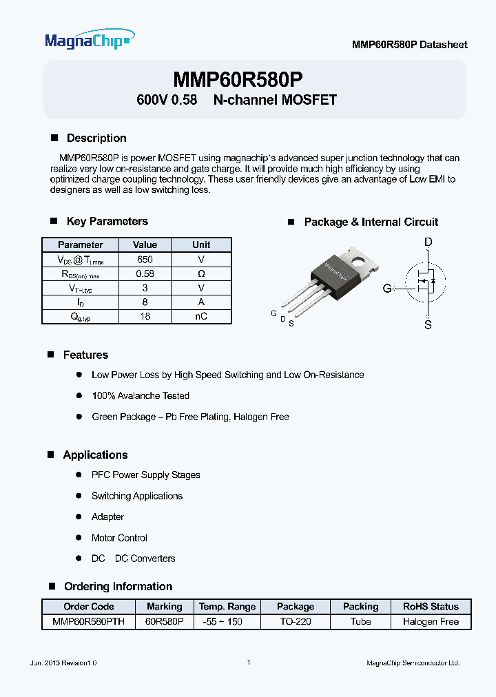 MMP60R580P_8762320.PDF Datasheet