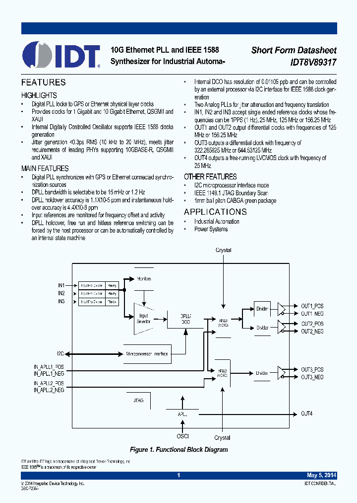 IDT8V89317_8763685.PDF Datasheet