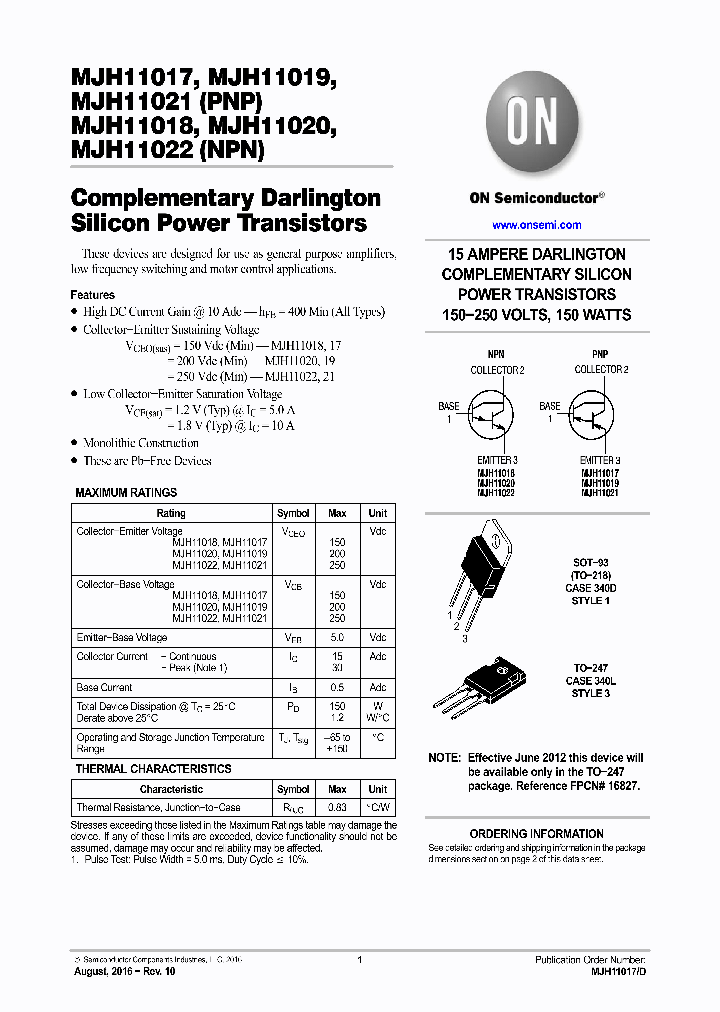 MJH11018G_8770040.PDF Datasheet