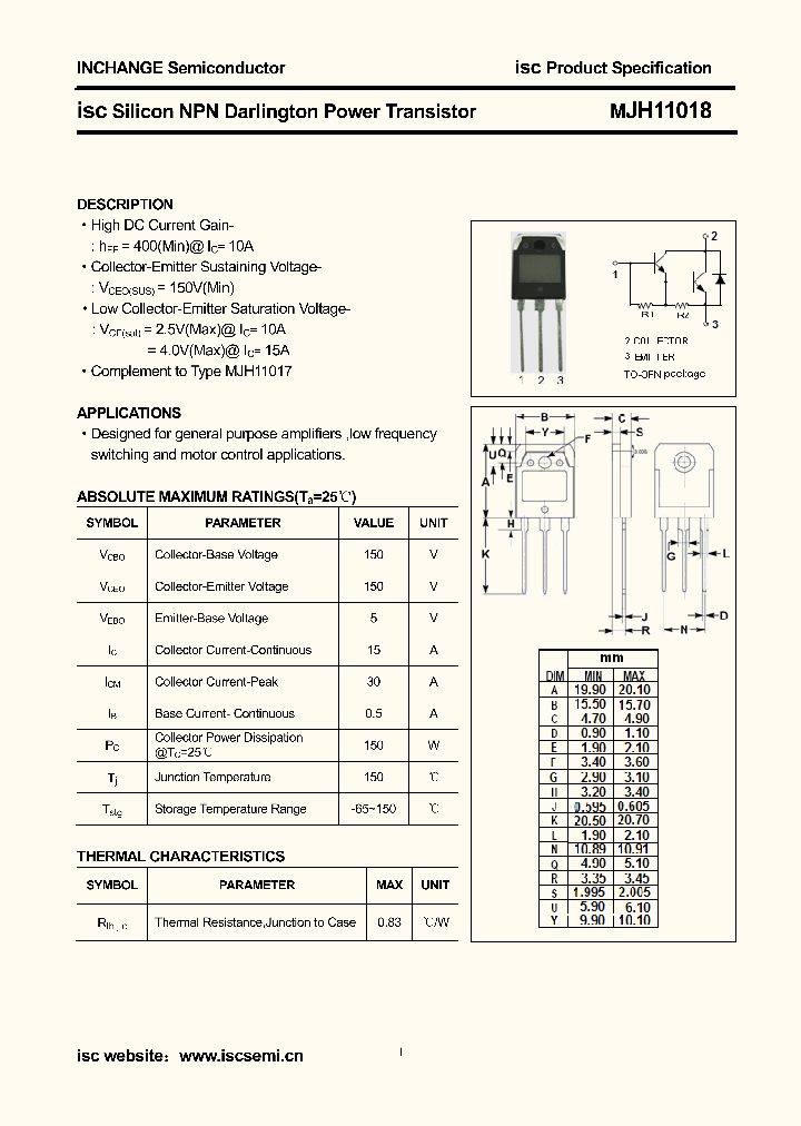 MJH11018_8770038.PDF Datasheet