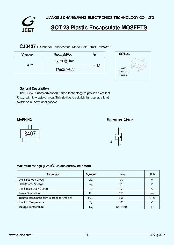 CJ3407_8775537.PDF Datasheet