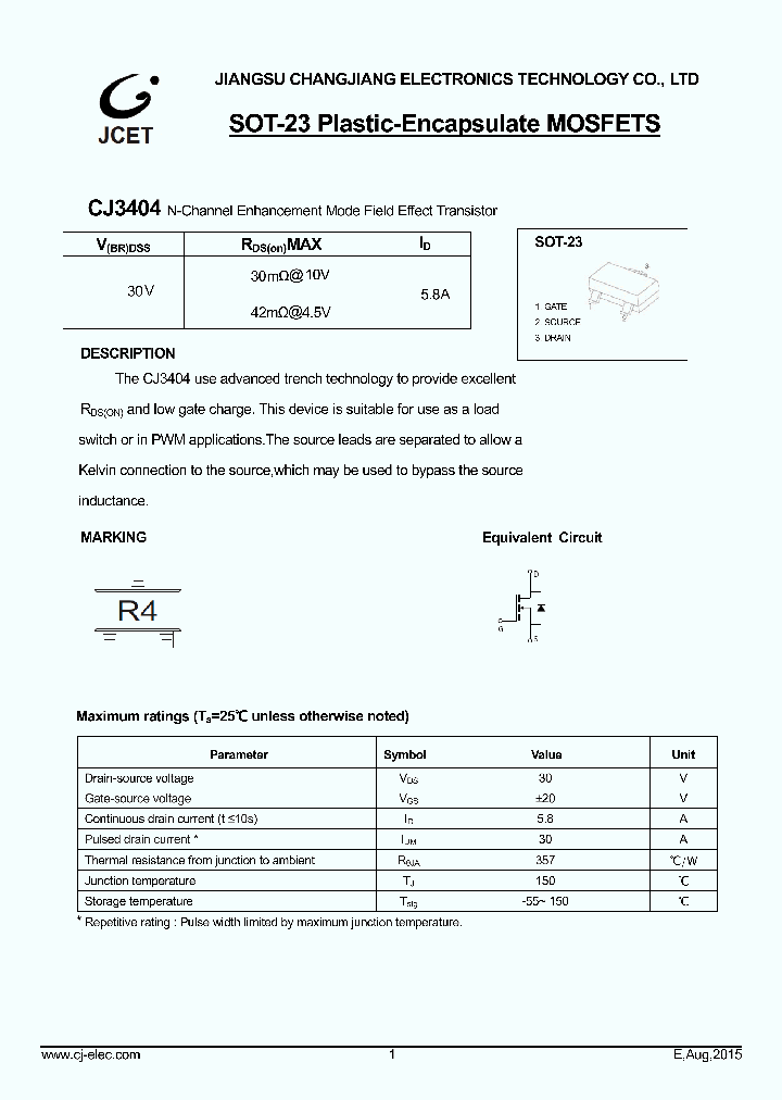 CJ3404_8775533.PDF Datasheet