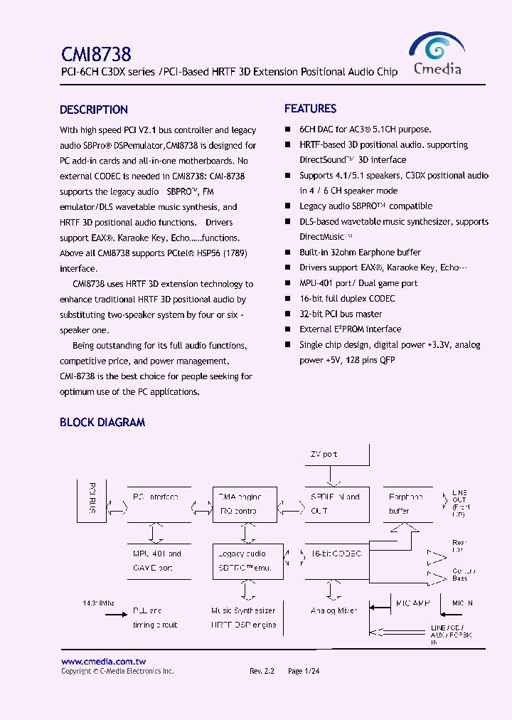 CMI8738-MX_8777564.PDF Datasheet