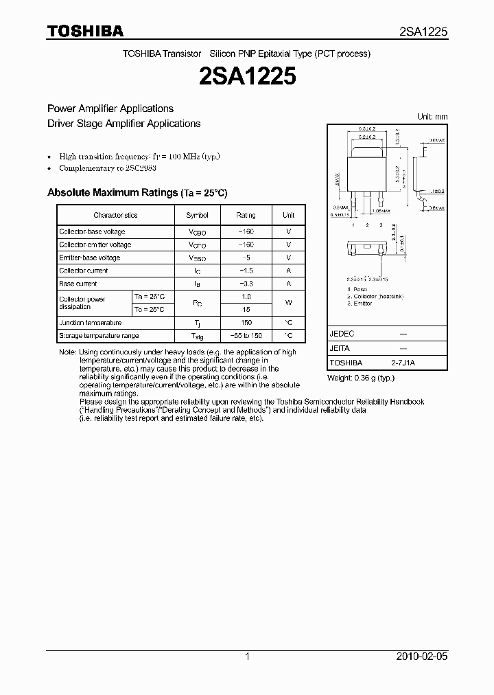 2SA1225_8779157.PDF Datasheet