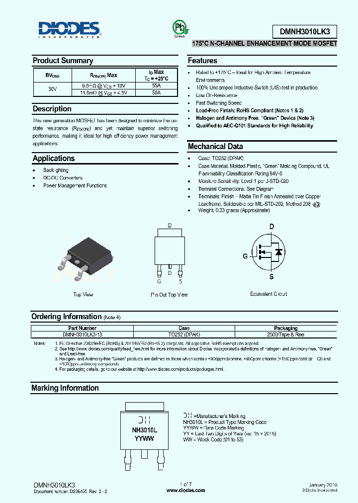 DMNH3010LK3_8781834.PDF Datasheet