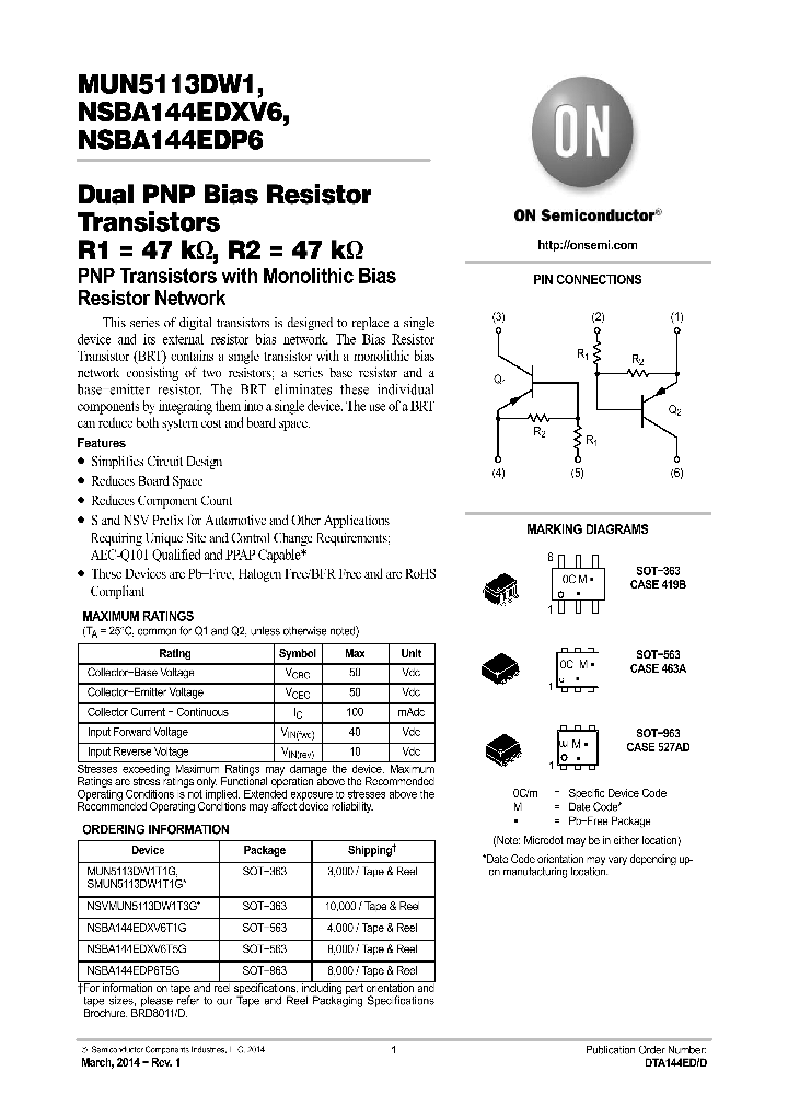 NSBA144EDXV6T5G_8782633.PDF Datasheet