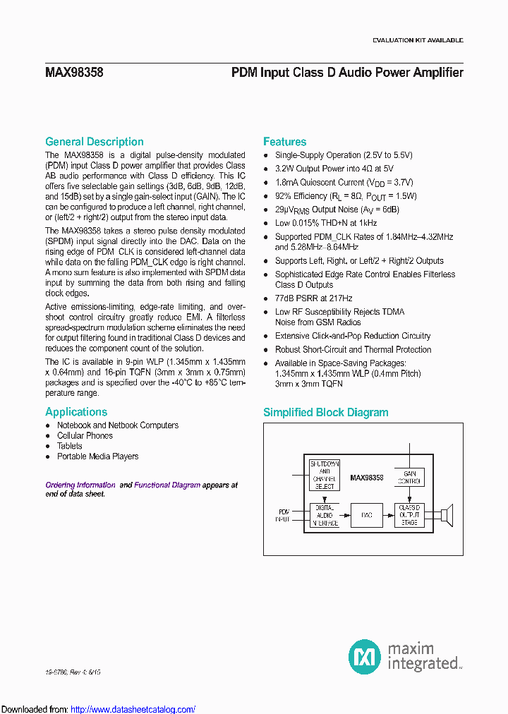 MAX98358DEVTQFN_8783323.PDF Datasheet