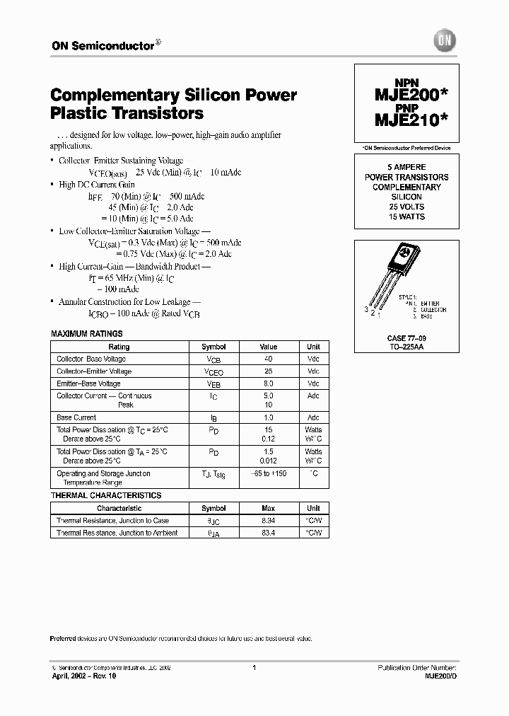 MJE210T_8783866.PDF Datasheet
