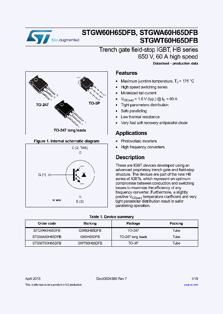 STGWT60H65DFB_8787049.PDF Datasheet