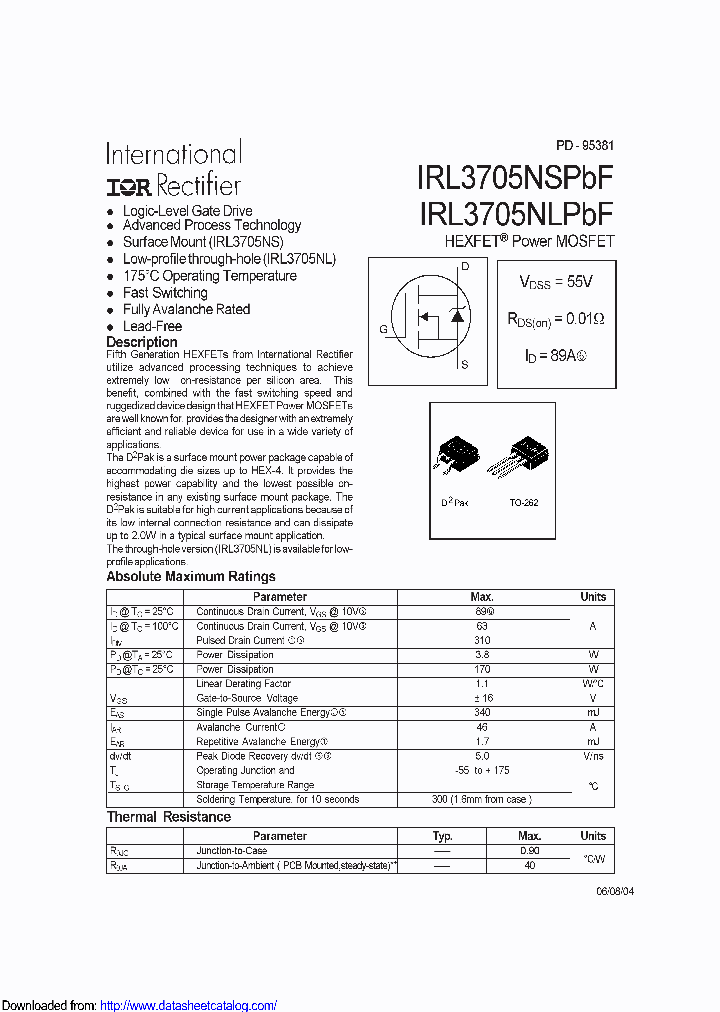 IRL3705NLPBF_8788297.PDF Datasheet