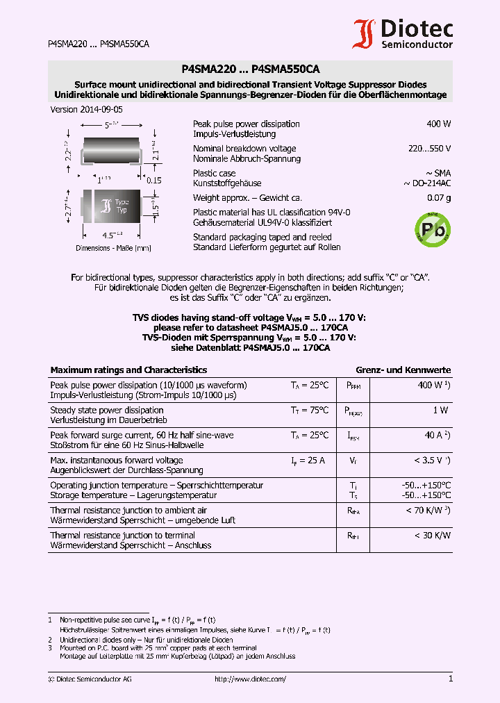 P4SMA480A_8790774.PDF Datasheet