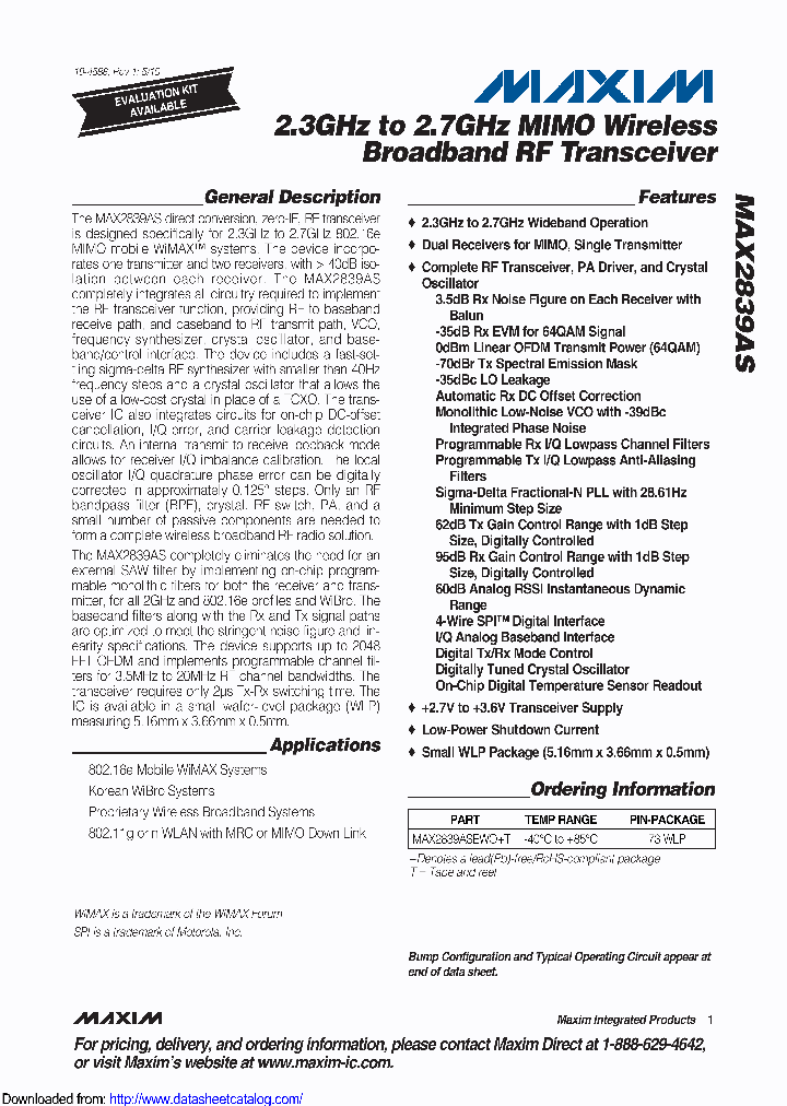 MAX2839ASEWOT_8795172.PDF Datasheet