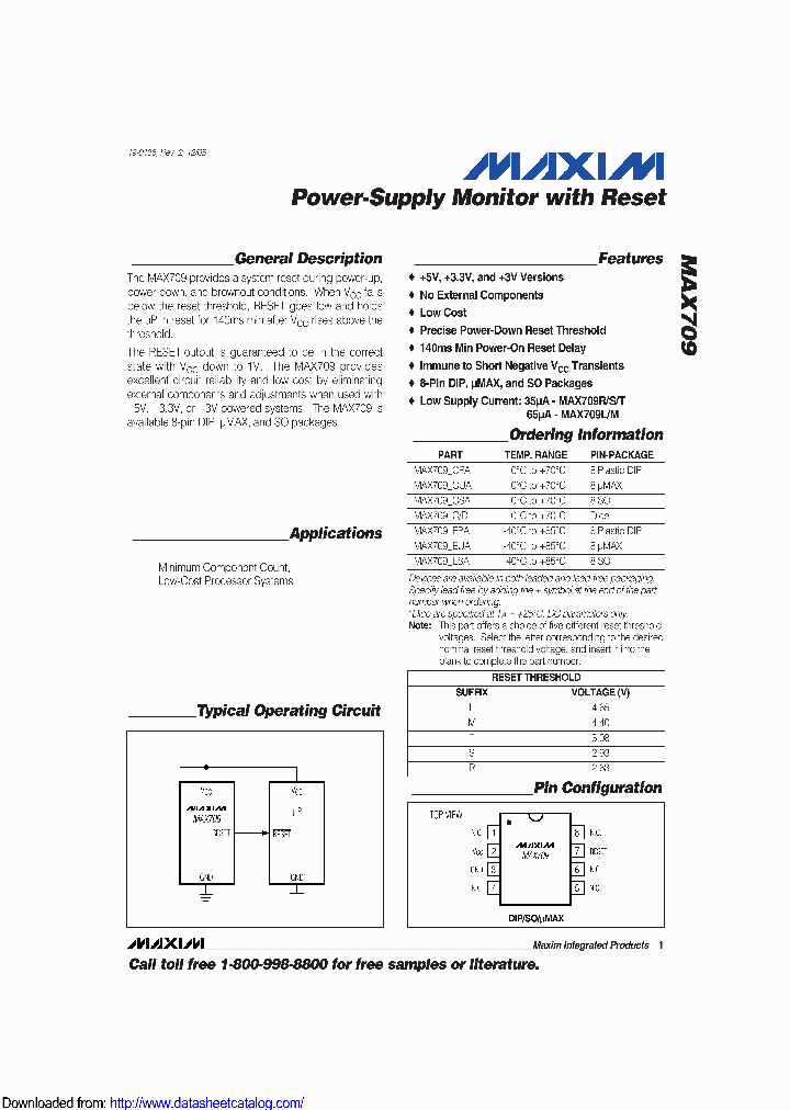 MAX709SESAT_8799809.PDF Datasheet