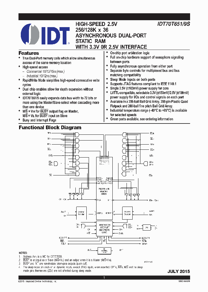 70T651S10BCG8_8803021.PDF Datasheet
