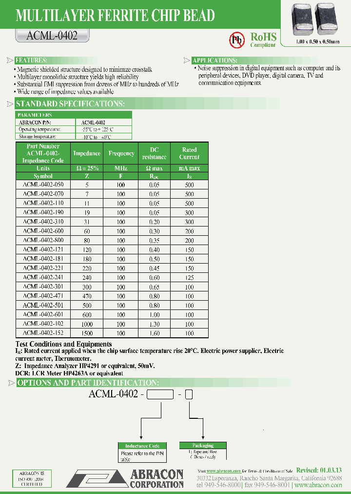 ACML-0402-310_8803849.PDF Datasheet