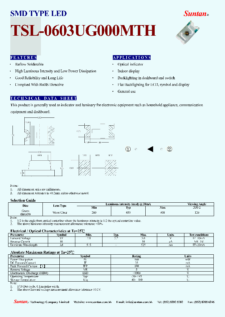 TSL-0603UG000MTH_8805963.PDF Datasheet