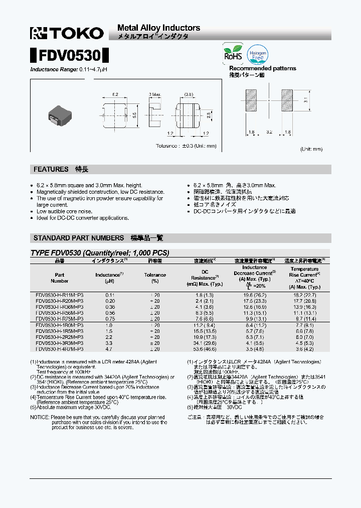 FDV0530-H-1R5M_8809475.PDF Datasheet