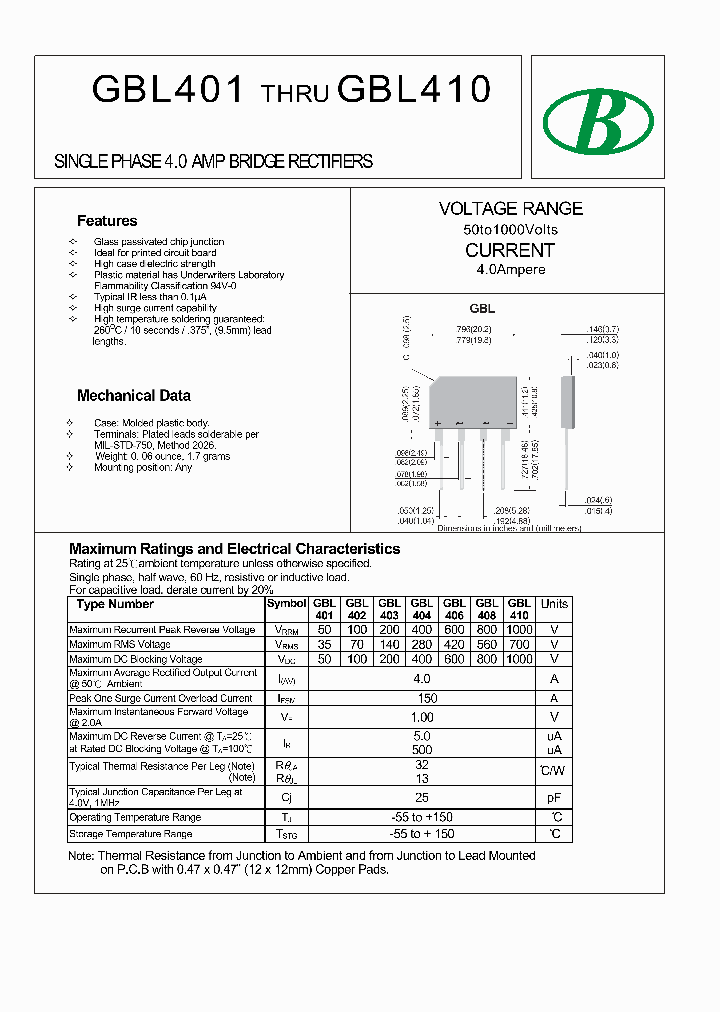 GBL410_8809501.PDF Datasheet