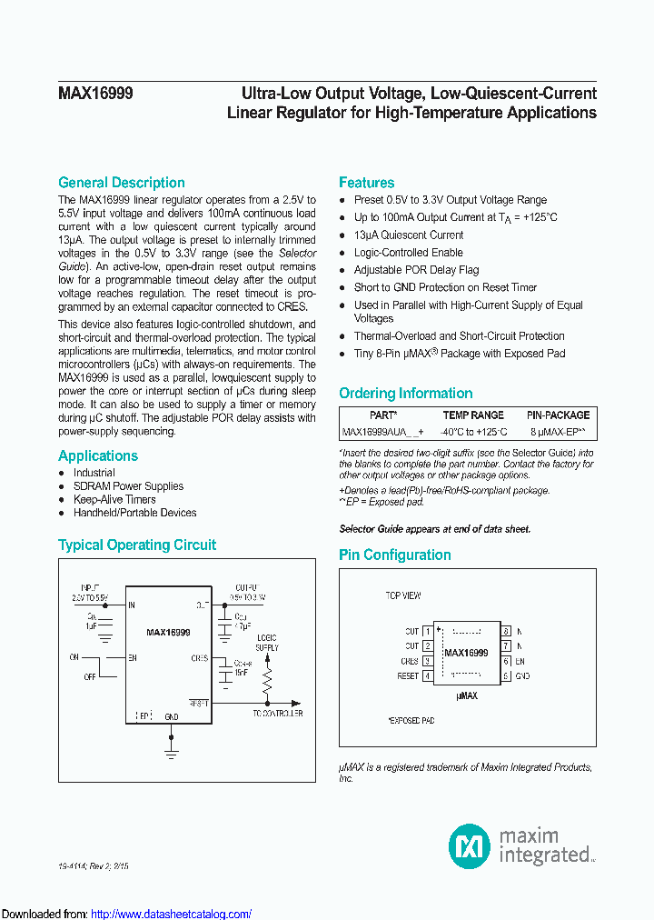 MAX16999AUA09T_8810031.PDF Datasheet