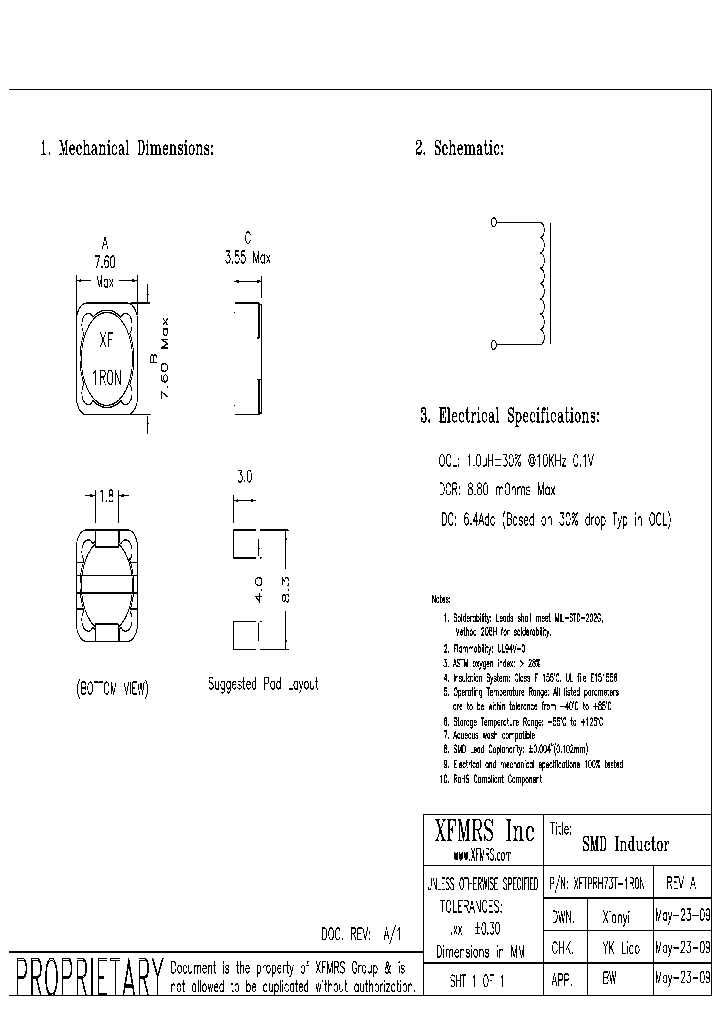 XFTPRH73T-1R0N_8814088.PDF Datasheet
