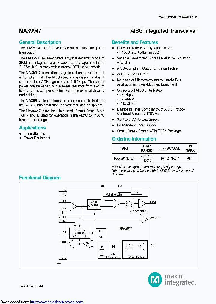 MAX9947ETET_8817514.PDF Datasheet