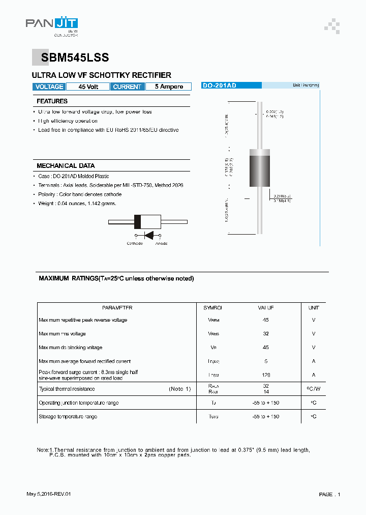 SBM545LSS-R2-00001_8820841.PDF Datasheet